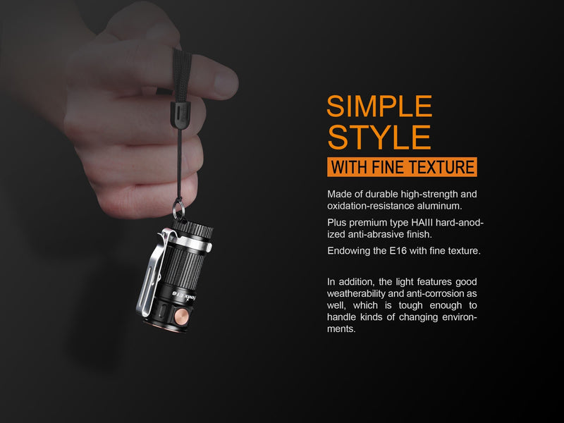 fenix e16 high performance edc flashlight Fenix E16