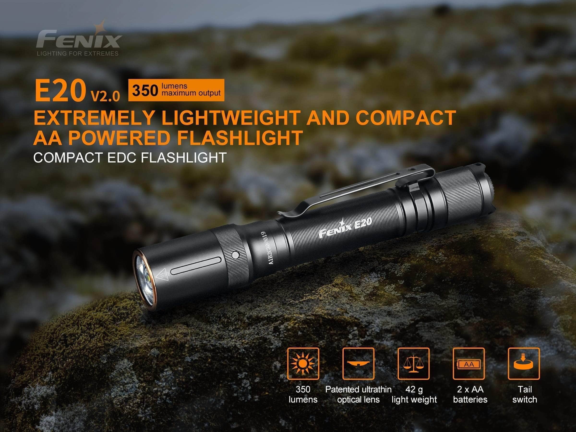 Fenix E20 v2.0 | Portable EDC Flashlights  Killzone Flashlights