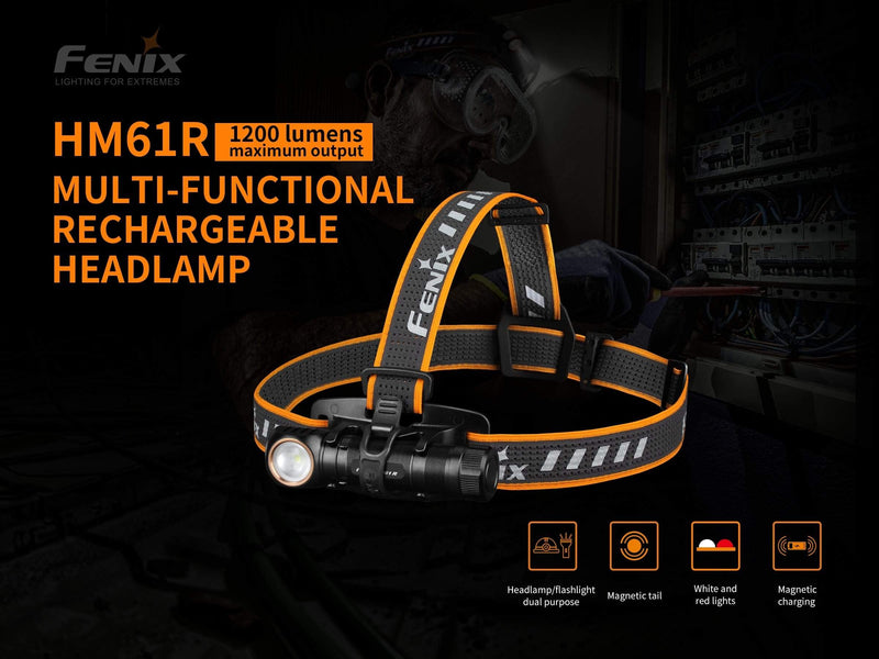 The Fenix HM61R delivers an impressive 1200 lumens to illuminate dark environments. This versatile headlamp comes with dual light sources, is rechargeable, and includes features for use either as a headlamp or a flashlight. It also boasts a magnetic tail and provides both white and red lighting options.