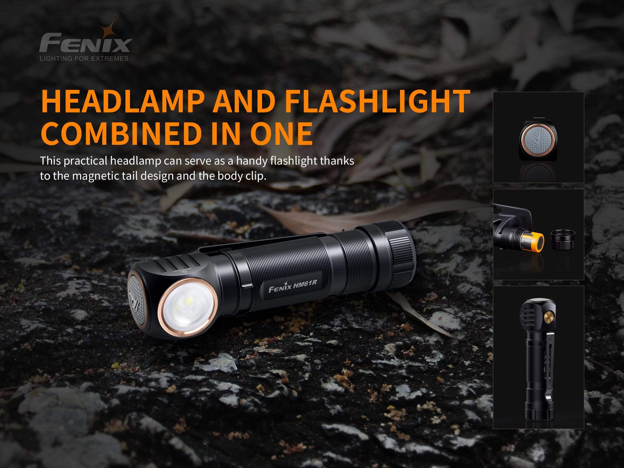 Fenix HM61R Headlamp | 1200 Lumen Dual Purpose Flashlights