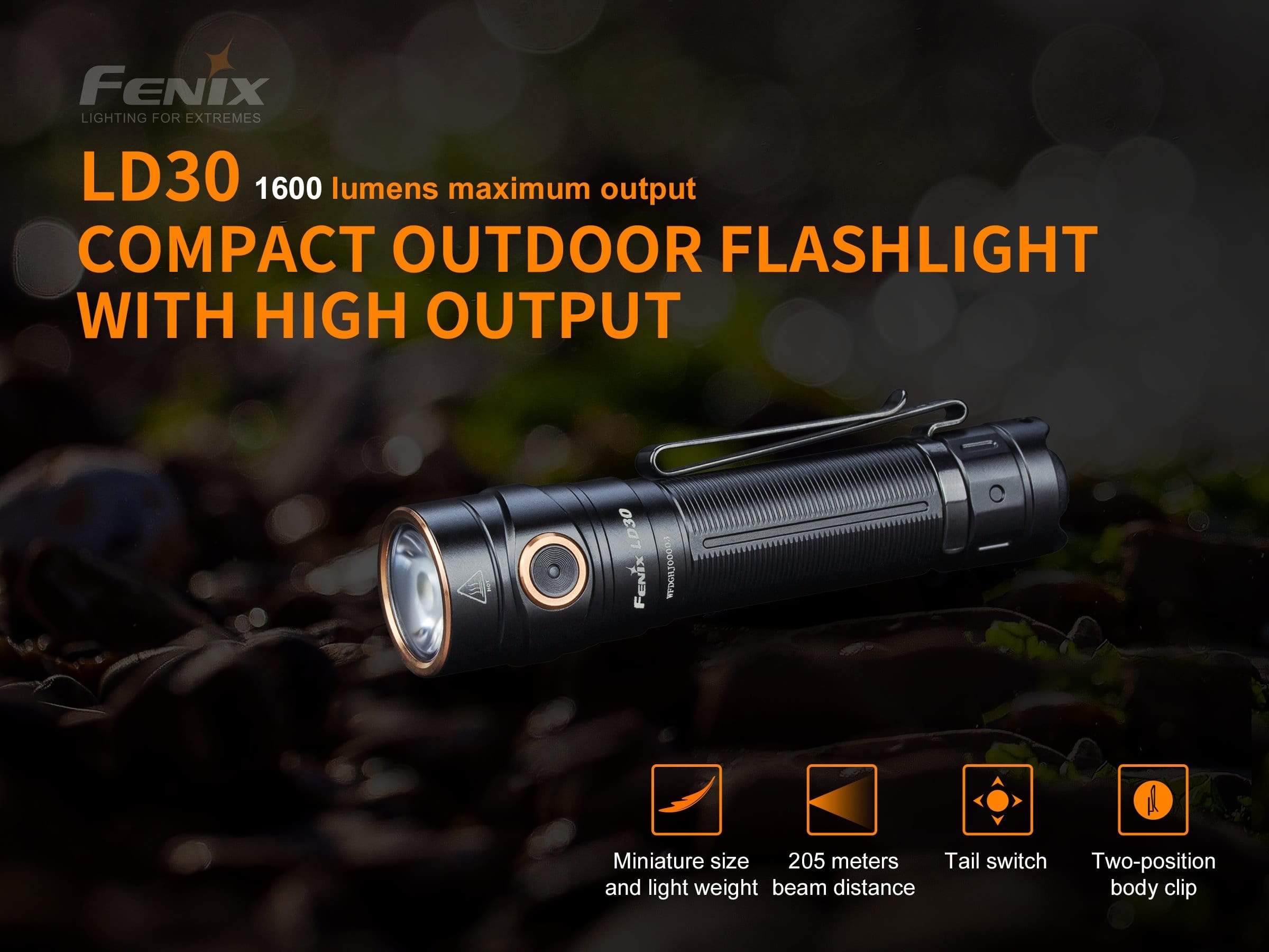 Fenix LD30 | 1600 Lumen EDC Flashlight — Killzone Flashlights