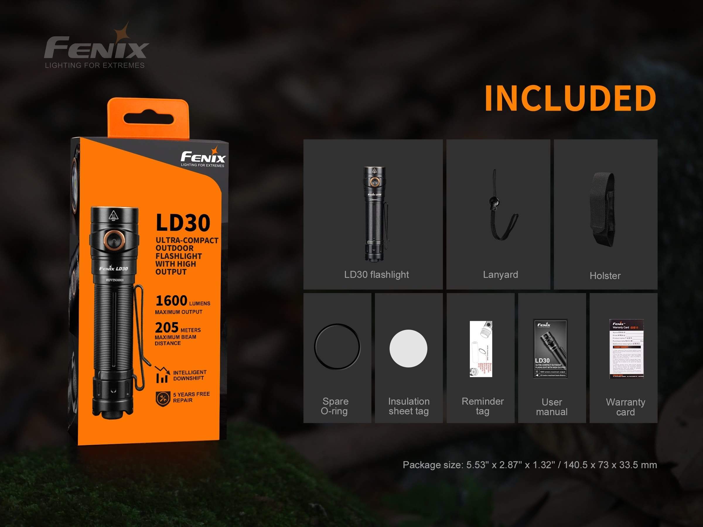 Fenix LD30 | 1600 Lumen EDC Flashlight — Killzone Flashlights