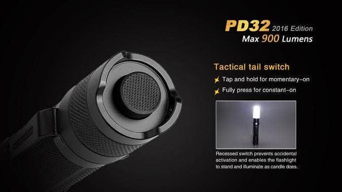 Lampe Torche Fenix PD32 – 1200 Lumens, Cree XP-L HI, Avec Batterie 18650
