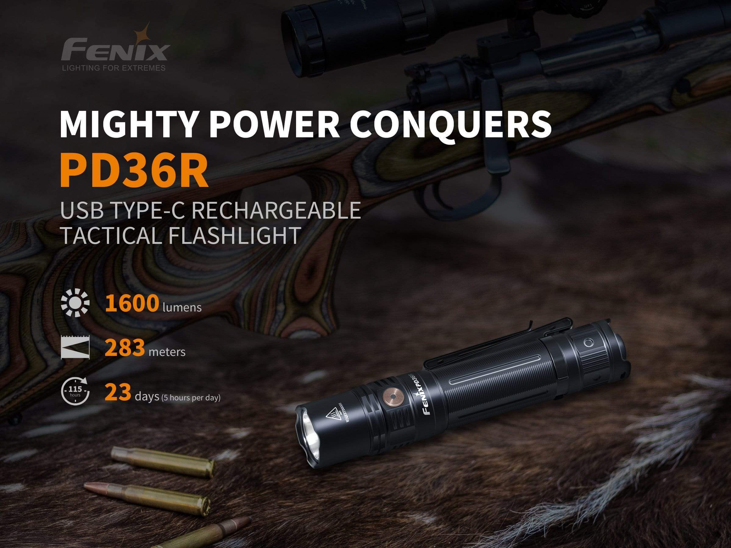 Fenix PD36R | 1600 Lumen Tactical Flashlight — Killzone Flashlights
