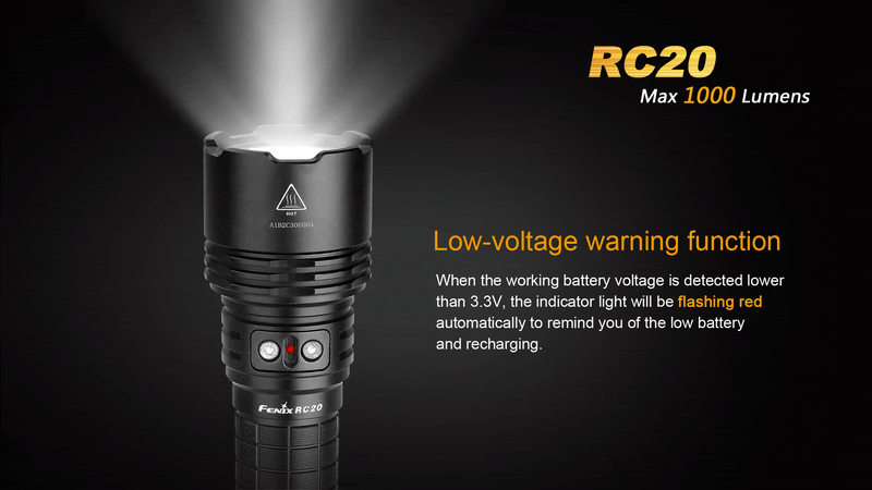 fenix flashlight flashing red Fenix RC20