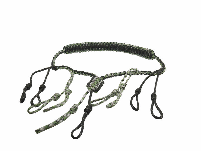 Paracord Quick Change Call Lanyard (Green/Black/White)