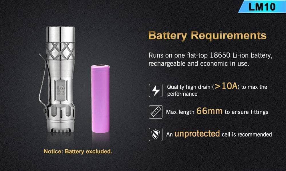 Lumintop LM10 Titanium — Killzone Flashlights