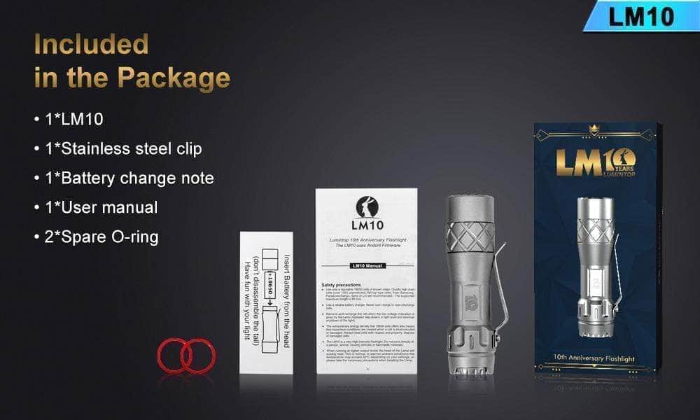 Lumintop LM10 Titanium — Killzone Flashlights