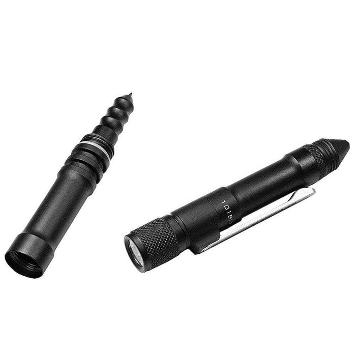 A pair of Manker PL11 flashlights on a white background.
