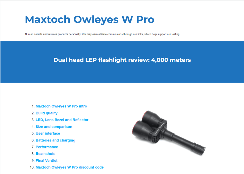 MAXTOCH OWLEYES W PRO LEP SpotLight