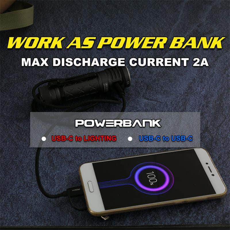 Skilhunt EC300 RGBW Multi-color 21700 Rechargeable LED flashlight