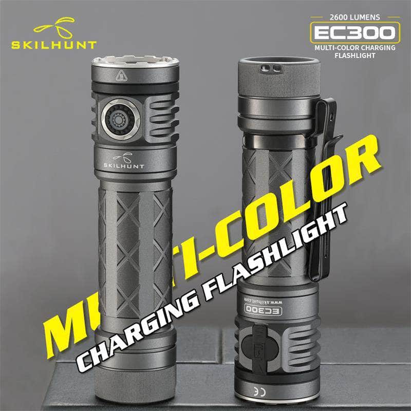 Skilhunt EC300 RGBW Multi-color 21700 Rechargeable LED flashlight