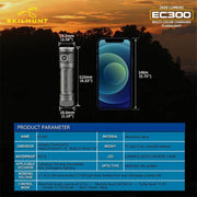 Skilhunt EC300 RGBW Multi-color 21700 Rechargeable LED flashlight