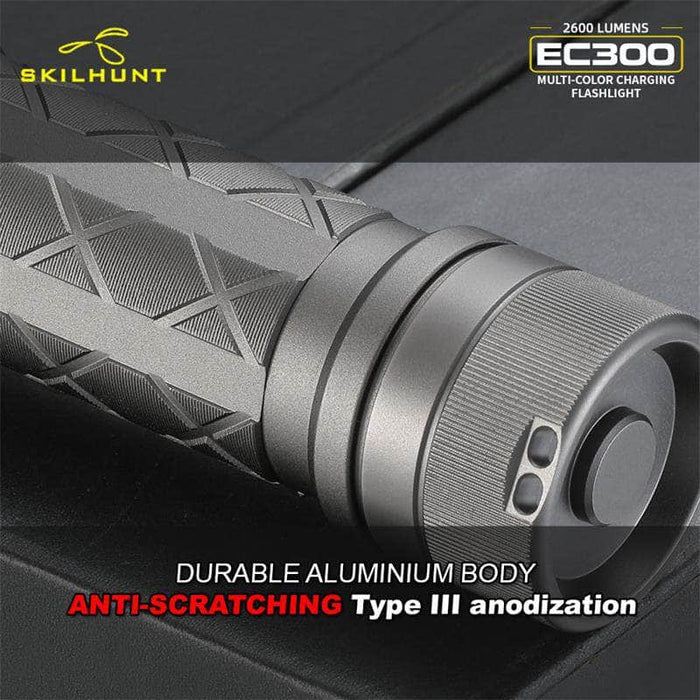 Skilhunt EC300 RGBW Multi-color 21700 Rechargeable LED flashlight