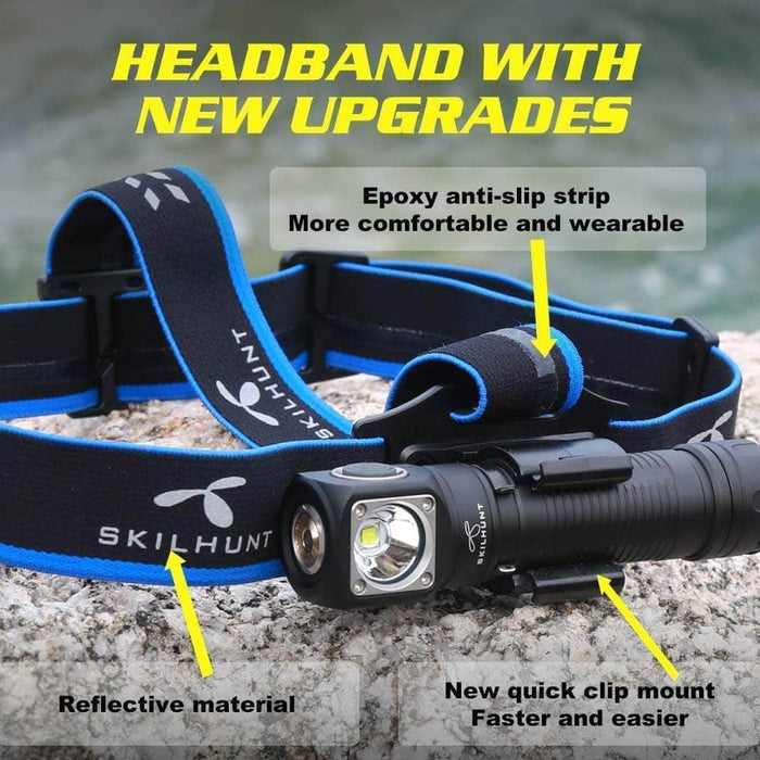 Skilhunt H04R RC High-CRI 5000k USB Magnetic Rechargeable LED Headlamp