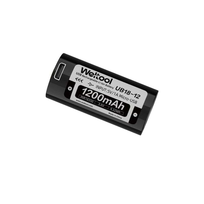 Weltool UB18-12 18350 USB Rechargeable Li-ion Battery